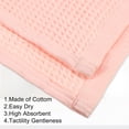 thumbnail image 3 of Toalla de baño de algodón Unique Bargains con patrón de tejido tipo gofre rosa 140x70cm, 3 of 7