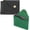 Black/Green, variant on Slim Leather Card Holder with Snap Closure, 2 Pcs Front Pocket Wallet Case for Cash Coin Men and Women Business Office, Black/Red