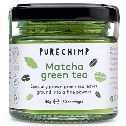 Matcha Green Tea Powder 50g 1.75oz by PureChimp - Ceremonial Grade Matcha Green