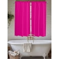 thumbnail image 6 of Rose Pink Living Room Curtains 72 Inches length, Farmhouse Solid Pink Color Modern Art Window Treatment Curtain Drapes, Light Filtering Drapes for Bedroom Laundry Room, 52"x72", 2 Panels, 6 of 7