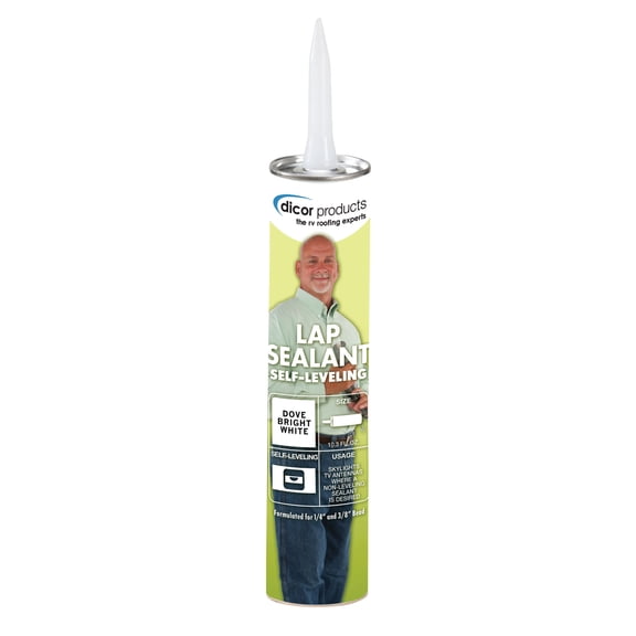 Dicor 501LSD-1 EPDM Self-Leveling Lap Sealant - 10.3 oz. Tube, Dove (Bright White)