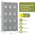 thumbnail image 2 of SUXXAN Metal Locker Storage Cabinet, Lockers Cabinet for Employees with Lock and 12 Doors,Steel Storage Locker Cabinet for School Office Gym Bedroom,Assembly Required (12 Door-Light Grey), 2 of 8