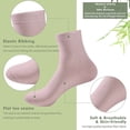 thumbnail image 5 of SERISIMPLE Women Thin Ankle Socks Bamboo Crew Lightweight Soft Breathable Socks 5 Pairs (Pink, Medium), 5 of 6