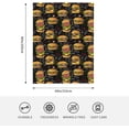 thumbnail image 5 of Hamburger Throw Blanket Lightweight Warm Flannel Fleece Blankets Cozy Soft Blanket Gifts for Women Men Girls Boys 80"x60", 5 of 6