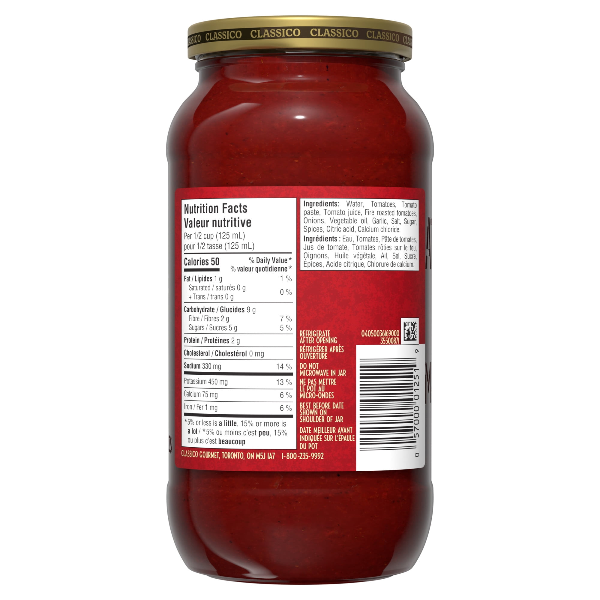 Classico Fire Roasted Tomato Garlic 600ML, Spreads, Classico Fire Roasted Tomato Garlic 600ML