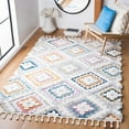 thumbnail image 2 of SAFAVIEH Moroccan Fringe Amelia Southwestern Shag Area Rug, Grey/Ivory, 8' x 10', 2 of 8