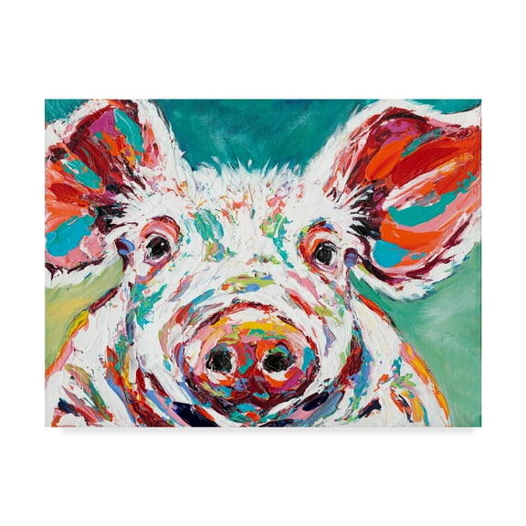 Trademark Fine Art 'Piggy II' Canvas Art by Carolee Vitaletti