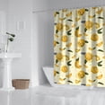 thumbnail image 2 of Yellow Lemon Fruit Slices White Pattern Shower Curtain 72"x72" ,Bathroom Decorative Shower Curtains Set with 12 Hooks,Modern Waterproof Washable Shower Curtain, 2 of 6