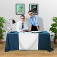 thumbnail image 2 of Blank Table Runner for Business, Trade Shows, Exhibition, Events (White, 4' x 5.67'), 2 of 3