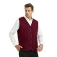 thumbnail image 5 of TOPTIE Adult Volunteer Work Vest Event Supermarket Apron Vests - Burgundy, 5 of 8