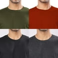 thumbnail image 6 of London Hills Solid Men Round Neck Half Sleeve Tshirt | Cotton Blend Multicolor T-Shirts - Pack of 4, 6 of 7