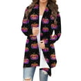 thumbnail image 2 of GaThRRgYP Autumn Night Cardigan Soft Oversized,Women's Long Sleeve Fashion Casual Halloween Printed Blouse Coat Pink S, 2 of 7