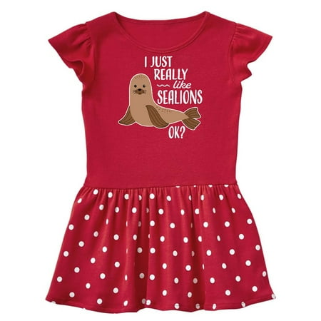 

Inktastic I just Really Like Sea Lions Ok Gift Toddler Girl Dress
