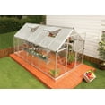 thumbnail image 3 of Palram - Canopia Hybrid 6' x 14' Polycarbonate/Aluminum Walk-In Greenhouse – Silver - with 2 Roof Vents, 3 of 13