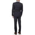 thumbnail image 5 of Napoli Mens Blue Plaid Half Canvassed Wool Slim Fit Suit With Peak Lapels, 5 of 5