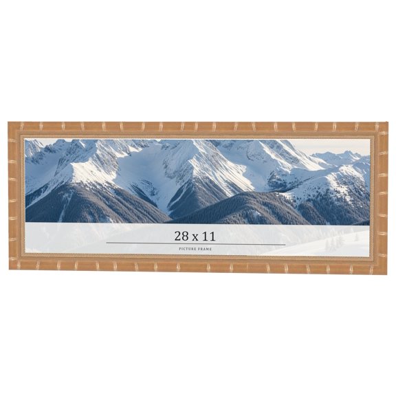 28x11 Frame Gold Real Wood Picture Frame Width 1.5 inches | Interior Frame Depth 0.5 inches |
