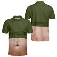 thumbnail image 2 of OIOLOYJM Mens Golf Shirts 3D Print Novelty Performance Short Sleeve Mesh Casual Quick Dry Breathable Polo Shirts Basic Lounge Cuteout Collared Shirts Army Green 3XL, 2 of 5