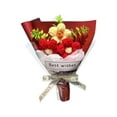 thumbnail image 2 of Artificial Flowers Crochet Flower Bouquet Preserved Flowers Crochet Roses Crochet Flowers Mother's Day Gifts Valentine's Day Gifts Handmade Crochet Flowers Red 3.94 Inch (1Pcs), 2 of 5