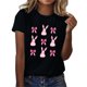 thumbnail image 2 of Blusas de Manga Corta para las Mujeres Divertida Impresión Cuello Redondo Camiseta Vintage, Blusas de Primavera para las Mujeres, 2 of 4