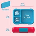 thumbnail image 6 of Bentgo® Pop - Leak-Proof Lunch Box & Removable Divider for Ages 8+ & Teens - Lunch Container Holds 5 Cups of Food; 3-4 Compartments; Microwave/Dishwasher Safe; 2 Year Warranty (Flame Red/Turquoise), 6 of 7