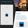 thumbnail image 5 of 20 Pieces Ethernet Wall Outlet Plate Cat6 Rj45 Wall Plate Jack Female To Female Ethernet Inline Cou, 5 of 5