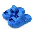 thumbnail image 3 of Toddler Kids Closed Toe Slide Sandals, Antiskid EVA Summer Slippers for Boys Girls Indoor Outdoor Beach Shoes Blue 12-13 Years, 3 of 9