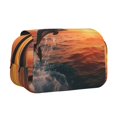 thumbnail image 1 of Disketp Sunset Dancing Dolphin B Estuche de Lápices de Doble Capa con Tapa Abatible y Cremallera, Organizador Escolar para Adolescentes y Adultos, 1 of 7