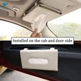thumbnail image 4 of Deago Car Tissue Holder, Sun Visor Napkin Holder, Car Visor Tissue Holder, PU Leather backseat tissue case holder for car, Vehicle (Beige), 4 of 5