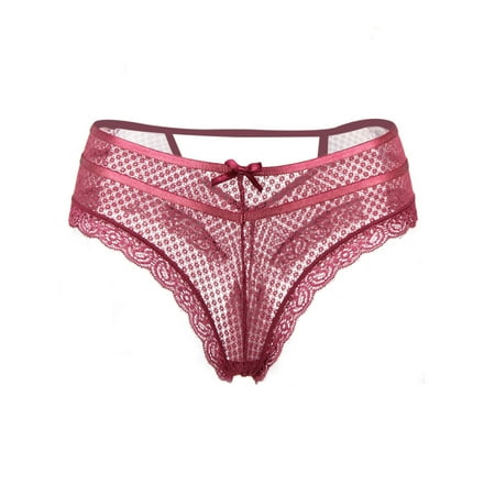 AnuirheiH Sexy Briefs Women s Lace Plus Size Underpants Sexy High Waist Thong Underwear Panties 4$ off 2nd item
