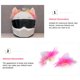 thumbnail image 3 of BRIGHTFUFU 1 par de cascos de peluche con orejas de gato., 3 of 7