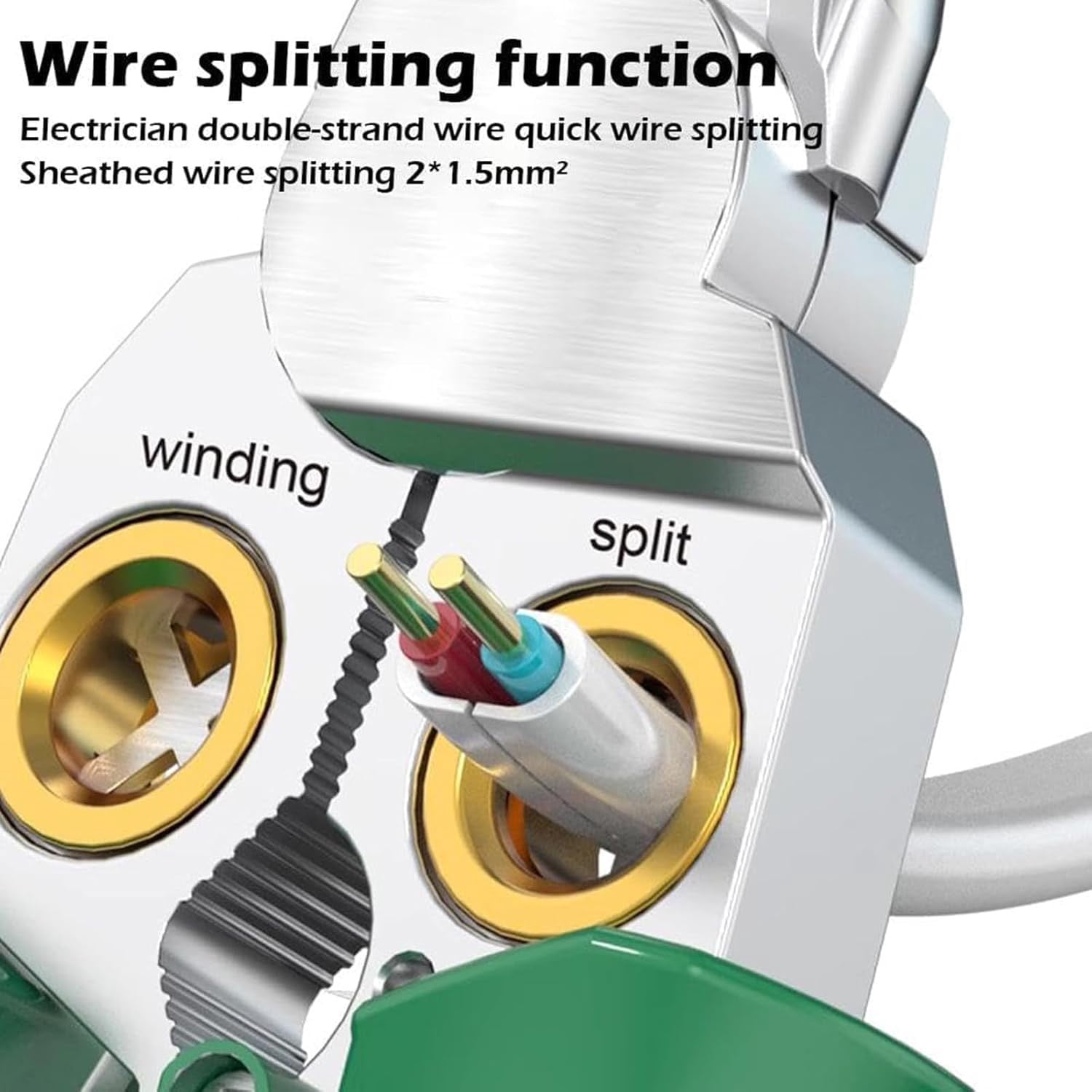 8 in 1 Wire Stripper, Pinzas De Electricidad, Electric Pliers, Pro Multicraft Wire Stripping Tool, Electric Wire Stripping Tool for Cutting and Pulling (Green)