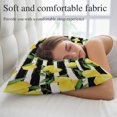 thumbnail image 5 of Yellow Lemons Pillow Covers, Linen Long Throw Pillow Case, Summer Citrus Fruits Leaves Black Stripes Holiday Pillow Protector Decorative Cushion Cover for Living Room/Bedroom 20" x 36", 5 of 8