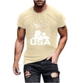 thumbnail image 2 of Tnhcen ​Summer Fashionable Patriotic T-Shirts for Men USA Flag Graphic Design 4th of July Novelty Crewneck Tees​ S-3XL, 2 of 5