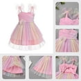 thumbnail image 3 of IBTOM CASTLE Baby Girls Tutu Dress Summer Sleeveless Backless Princess Birthday Party Dresses Sequin Ruffle Tulle Bowknot Sundress 12-18 Months Colorful Pink, 3 of 8
