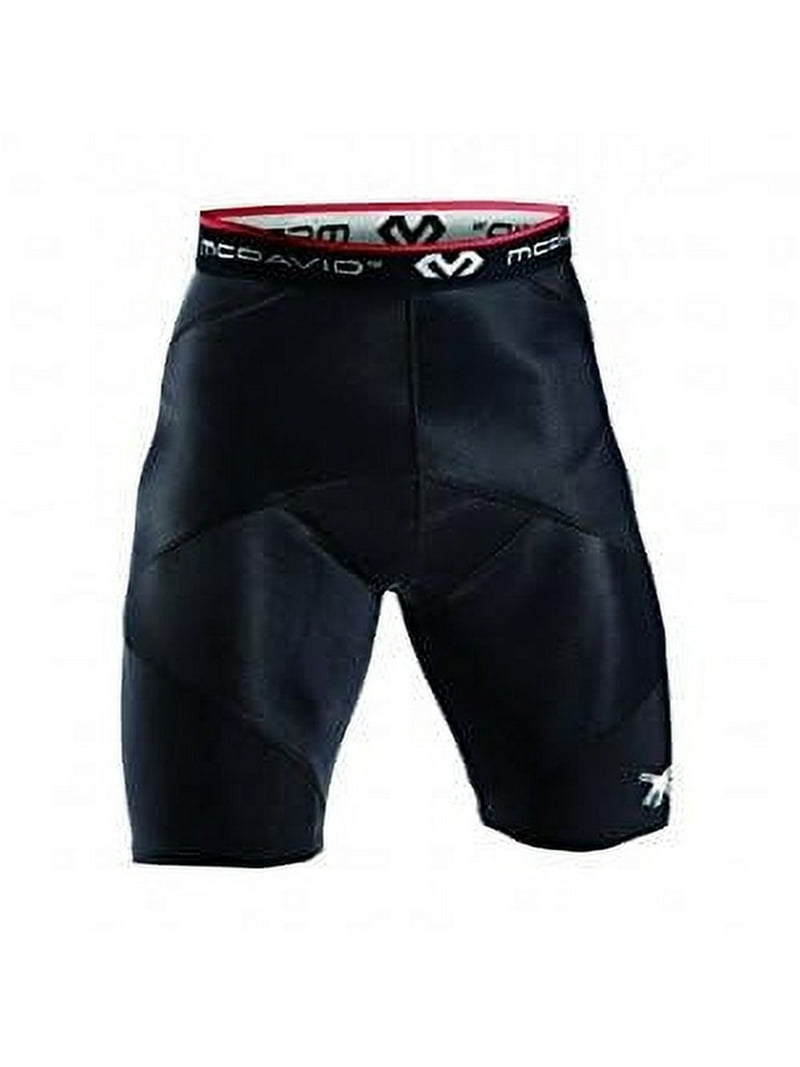 McDavid Cross Compression Shorts, Men's Boxer Brief, Large Black