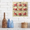 thumbnail image 6 of 7.78in Coffee Cups Square Wall and Table Clock Dual Use Vintage Design in Black or Gold, 6 of 10