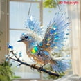 thumbnail image 5 of Stained Glass Bird Suncatcher Handcrafted Bluebird Ornament for Window Decoration with Chain, 8x8 Inches, 5 of 6