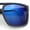 Grey - Blue Mirror, variant on Mens Color Mirror Mobster Racer Flat Top Plastic Rectangle Sunglasses All Black
