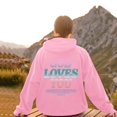 thumbnail image 4 of CAIVO Hoodies For Women Casual Hooded Sweatshirt Letter Print Long Sleeve Pullover Comfortable Loungewear For Everyday Wear Running Tops, 4 of 7