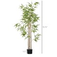 thumbnail image 3 of 6FT Artificial Bamboo Tree, Faux Decorative Plant in Nursery Pot for Indoor Décor, 3 of 5