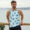 thumbnail image 6 of Uemuo Turtle Pattern Men's Muscle Shirts Sleeveless Dry Fit Gym Workout Tank Top Lightweight Sports Tank Top Beach Tank Top, Loose-fit Sleeveless Shirt-4X-Large, 6 of 7