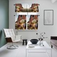 thumbnail image 5 of Yak Butterfly Kitchen Curtains Valances and Tiers Set of 3 Vintage Funny Farm Sunglasses Yak Butterfly Tier Curtains and Valance with Rod Pocket for Small Windows, 27.5"x36", 5 of 9
