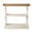 B, variant on Hassch Vintage 3-Tier Console Table with Natural Wood Top and Decorative Sides, Distressed White Storage Shelf for Living Room, Bedroom, or Office
