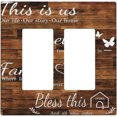 thumbnail image 1 of Sdmnsg-T Rustic Inspirational Quotes Print 2-Gang Rocker Decorative Electrical Receptacle Outlet Plates Covers for Bedroom Kitchen Farm House Decor, 1 of 5