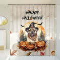 thumbnail image 3 of Happy Halloween Mastiff Witches Hat Pumpkin Carving Shower Curtain Mastiffs Dog Lover Gifts Idea Waterproof Bathroom Bathtub Curtain - 02019, 3 of 5