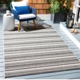 thumbnail image 2 of SAFAVIEH Courtyard Xzavier Striped Indoor/Outdoor Area Rug, Black/Grey, 2' x 3'7", 2 of 6