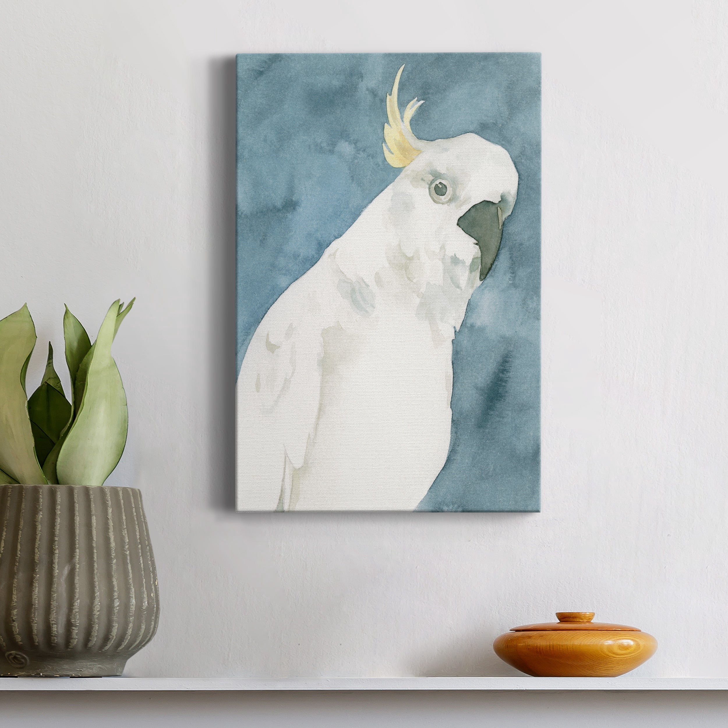 Cockatoo Portrait I Premium Gallery Wrapped Canvas - Ready to Hang