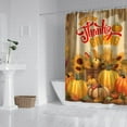 thumbnail image 4 of Pumpkin Happy Thanksgiving Shower Curtains,Washable Show Curtain with Hooks Basic Polyester Fabric Bathroom Curtains for Thanksgiving Day Fall Party Home Decor, 4 of 5