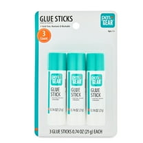 Pen+Gear All Purpose Jumbo School Glue Sticks, Washable, White, PVP, 3 Count (AP21-3) Dry In 3 Min