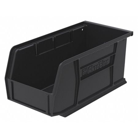 Akro-Mils 30 Lb Capacity, Hang and Stack Bin, Black 30230BLACK